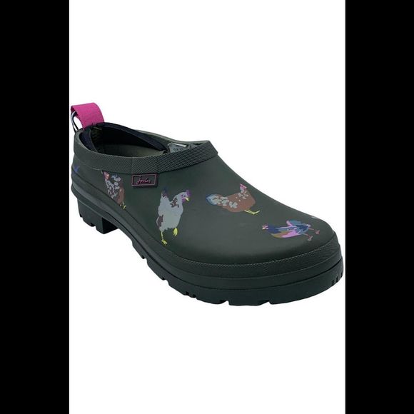 Joules Slip On Welly Clogs Pop On Khaki Chicken - Medium - Picture 3 of 5